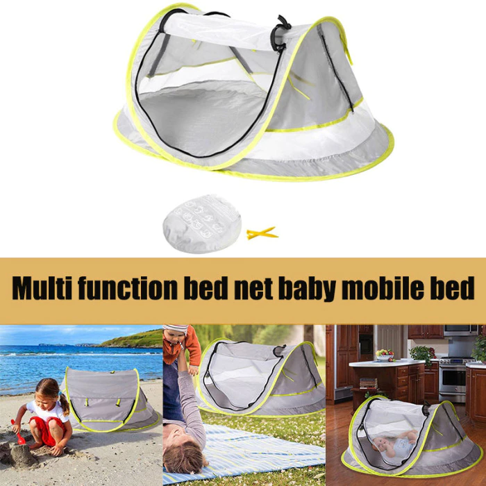Cheap Goat Tents Baby Kid Beach Tent Folding Sun Protection Portable Travel Tent Infant Sun Shelters Mosquito Net Outdoor Camping Sunshade Beach Tents 